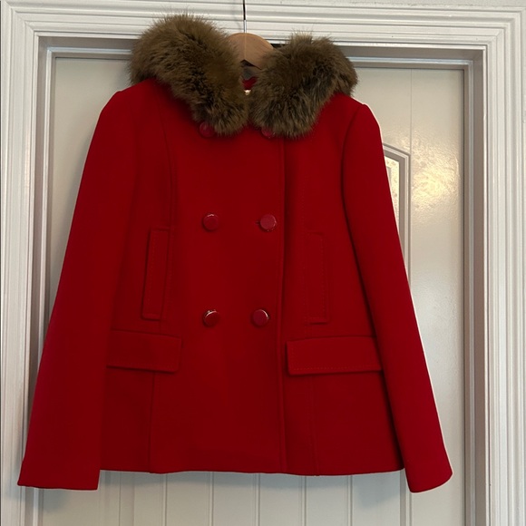 Kate Spade Double-breasted Wool Coat with Hood. Size M - Picture 3 of 11